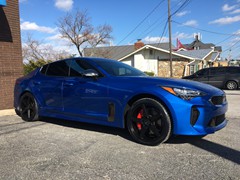 2018 Kia Stinger with 19 inch KMC District wheels and General G-Max tires