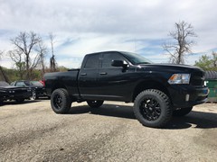 2016 Ram 1500 with 6 inch Zone Offroad lift kit and 20x10 XD Buck wheels with 37 inch Radar MT tires